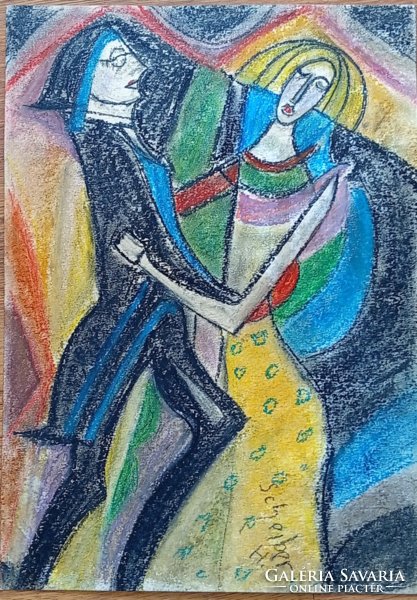 Scheiber szignoval festmény