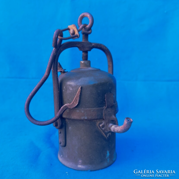Hollóházi Riemann (Nuremberg) miner's carbide lamp – 100+ years old rarity!