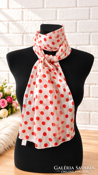 Pöttyös cuki női sál – 150×33 cm