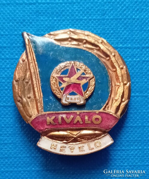 Hungarian Flying Association, Excellent Educator item, Rákosi era. 7 engraved serial number