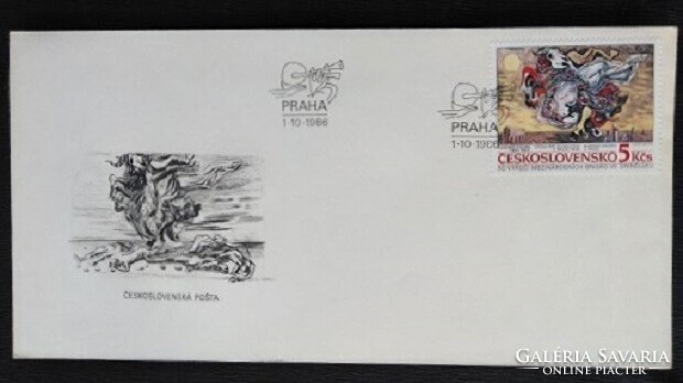 CSf2880 /  Csehszlovákia 1986 A Nemzetközi Brigádok Spanyolországban bélyeg FDC-n