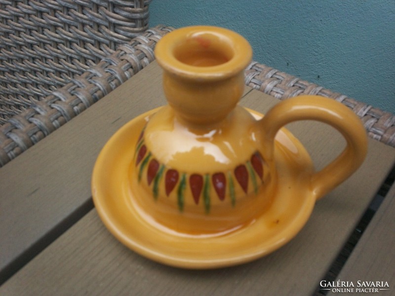 Vintage Pottery BARN, magasfényű sétáló gyertyatartó, ritka