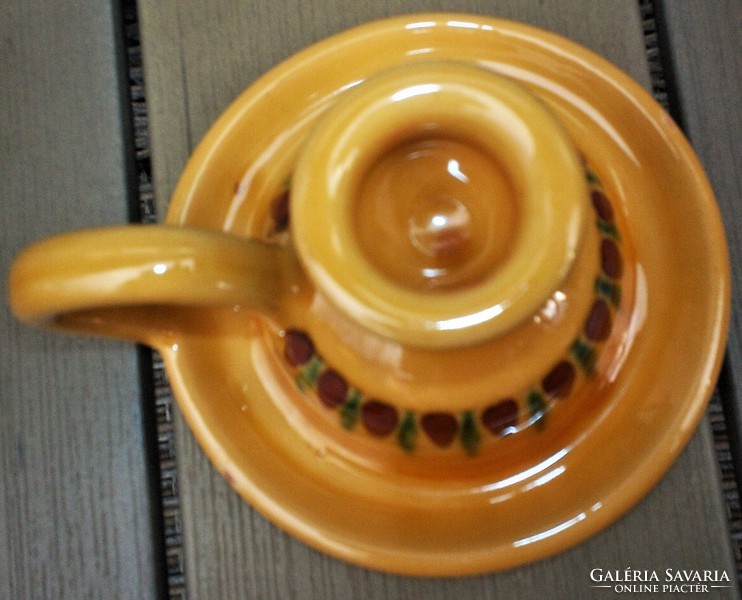 Vintage Pottery BARN, magasfényű sétáló gyertyatartó, ritka
