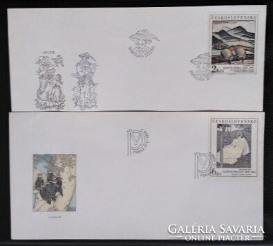 CSf2979-81 /  Csehszlovákia 1988 Festmények a Prágai Nemzeti Galériából bélyegsor FDC-n