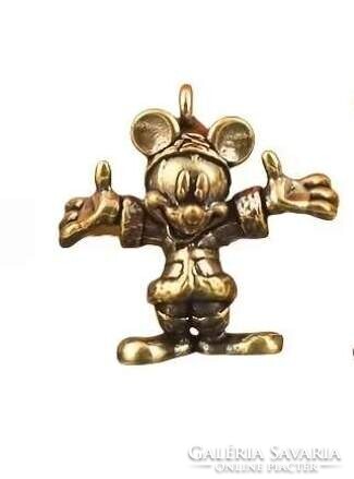 Cast bronze Mickey Mouse figure with outstretched hands