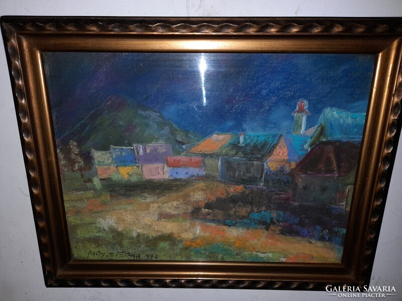 Régi nagybányai festmény. Jelzett, keretezett.