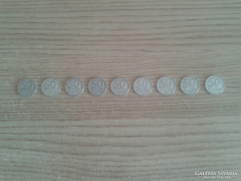 Old Hungarian 50 Fillér Coins (1975 - 1983)