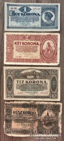 36-piece classic Hungarian set: Pengő and Korona state notes collection (from 1 Ft!)