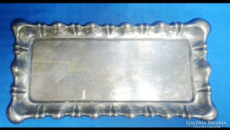 Bieder, Diana Mark, 800 Fineness Silver Tray, Hand-Embossed, End of 19th Century