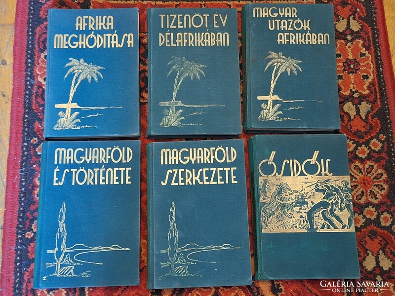 Teljes BENDEFY BENDA LÁSZÓ SOROZAT I-VI 1934 MAGYAR ETIÓPIAI EXPEDICIÓ ORSZÁGOS BIZOTTSÁGA KIADÁS-