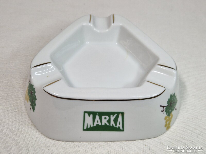 Retro Hollóházi Grape Pattern BRAND Cigarette Ashtray Porcelain Ashtray in Good Condition 12.5 cm Diameter