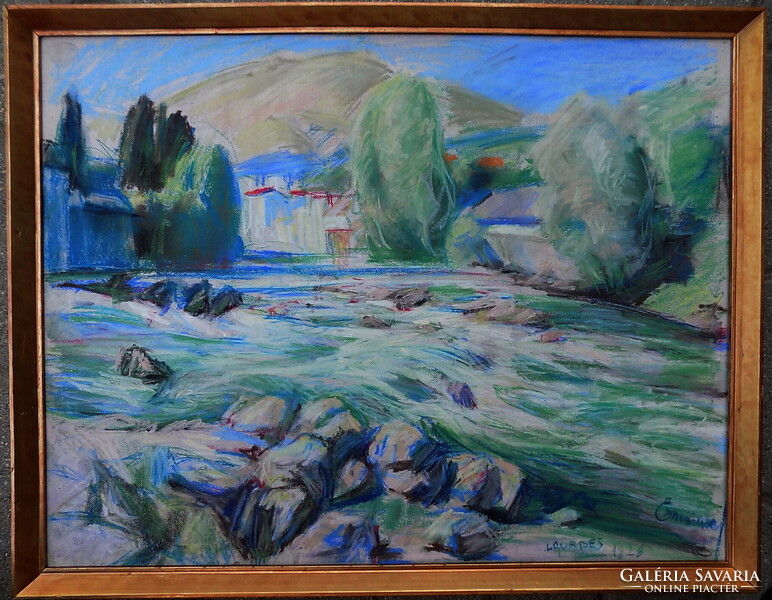 Béla Emanuel: 1879-1976 French Coast Lourdes: with certificate of authenticity and number