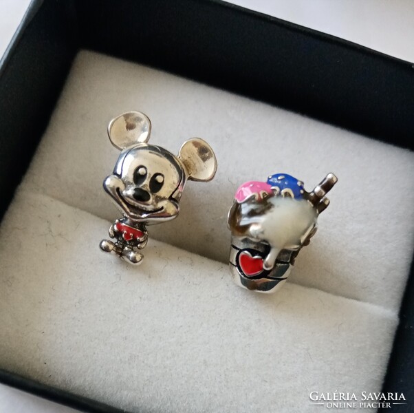 2 pcs Silver Charm Bracelets