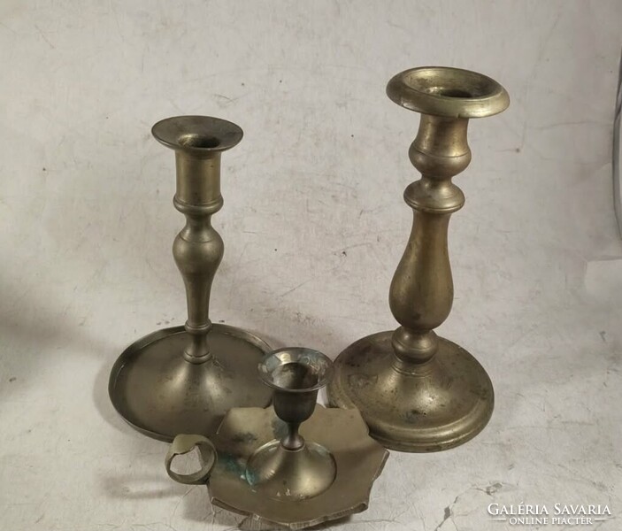 Antique Copper Candle Holders 553