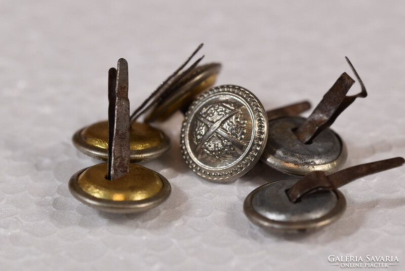 Militaria 6 pcs Shoulder Patch Fasteners, Metal, Hungary 20th Century