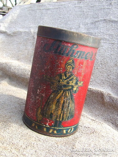 Antique Metal Sheet Cocoa Box