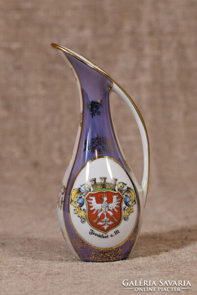 Gerold Porzellan Porcelain Jug with Frankfurt Coat of Arms, Germany 1960s–1970s