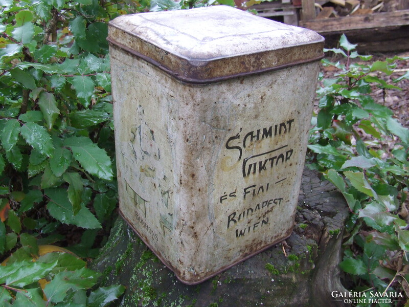 Antique Metal Sheet Box with Candy Box