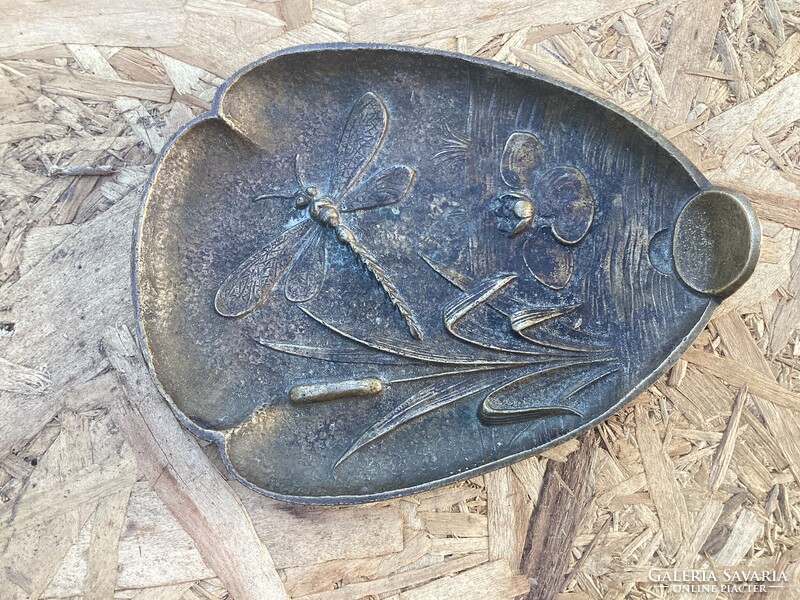 Dragonfly Pattern Art Nouveau Copper Business Card Holder