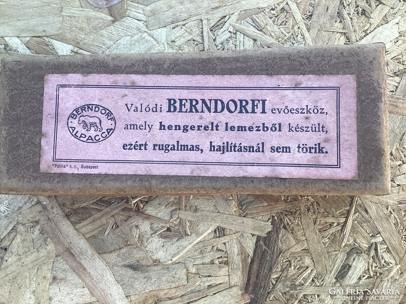 Old Silver-Plated German Berndorf 7 Teaspoons in Original Box