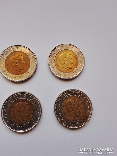 4pcs Kossuth 100 HUF 2002 Coins