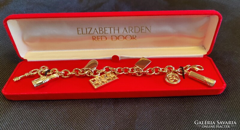 Unique Elisabeth Arden Gold-Plated Charm Bracelet