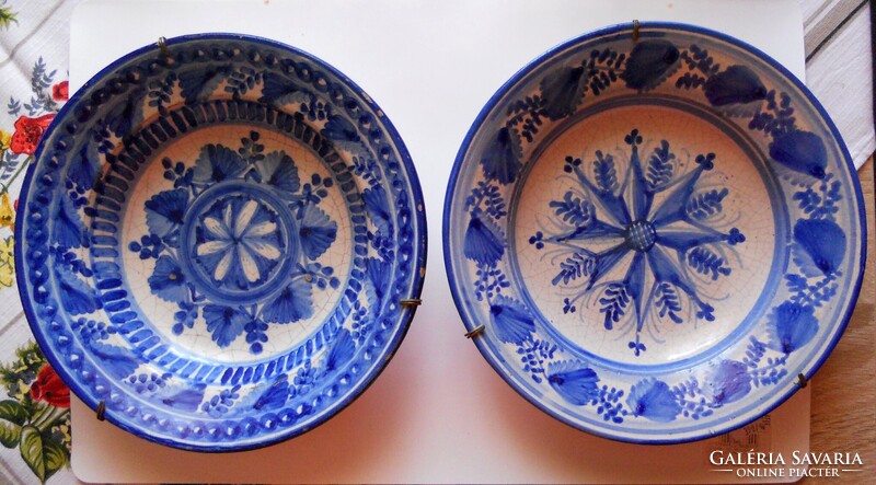 Antique Tin-glazed Faience Plates (2 pcs)