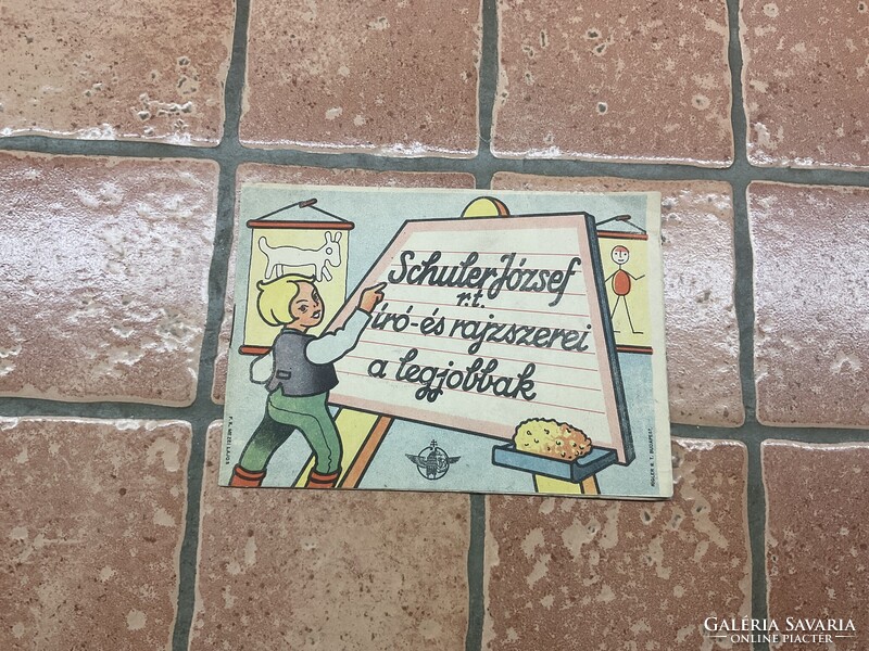 Schuler-féle rajzeszközöket és rajzszereket reklámozó, oktatási célú nyomtatvány