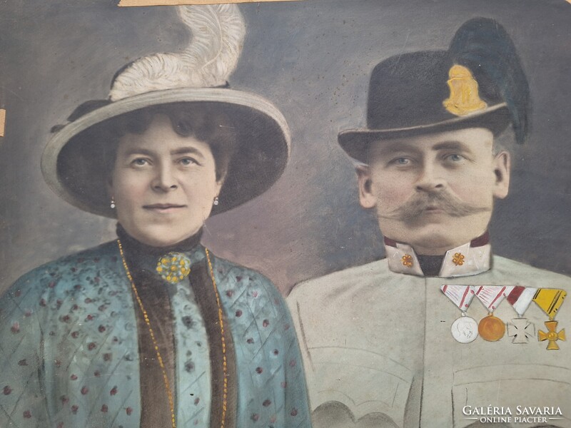 Monarchist Large Gendarme Colorized Photo, Military
