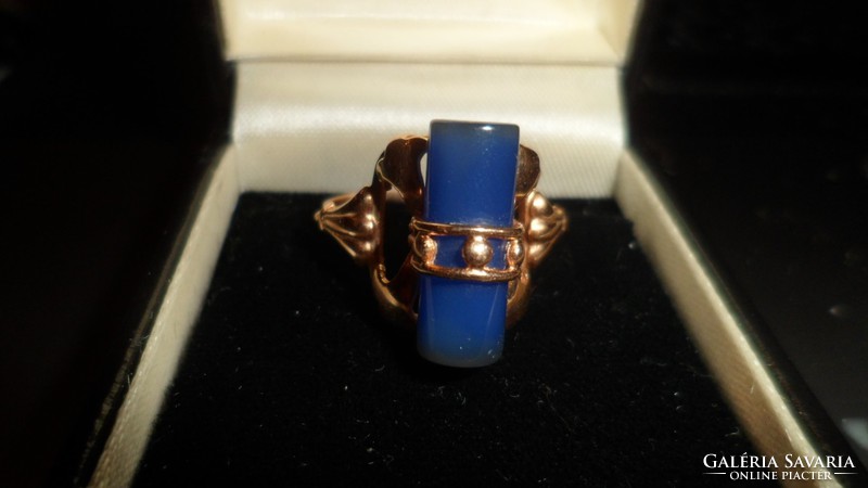 14K Gold Ring / Chalcedony