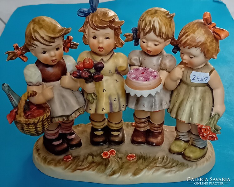 Large Goebel Hummel: Happy Birthday! , 4 girls