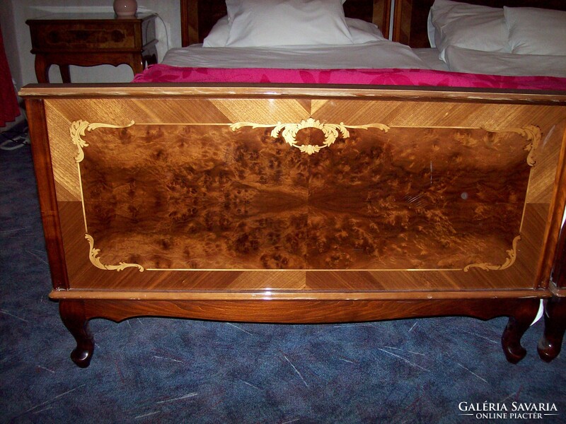 Elegant and Extremely Comfortable Walnut Wood Bed Frame with Free Mattress