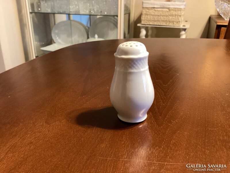 Hollóházi white salt shaker