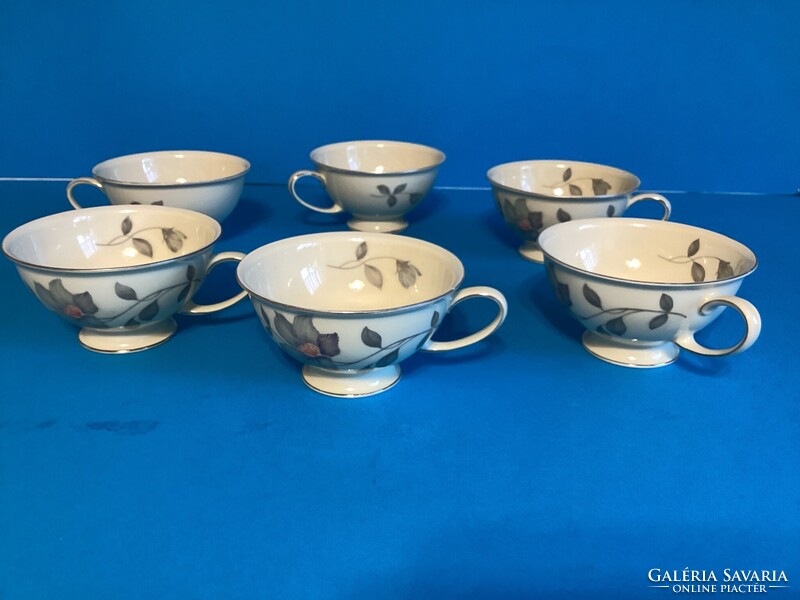 Rosenthal Winifred porcelain teacups, set of 6.