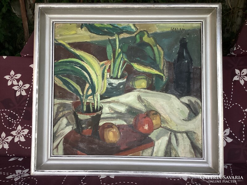 József Kalló - still life with apples.