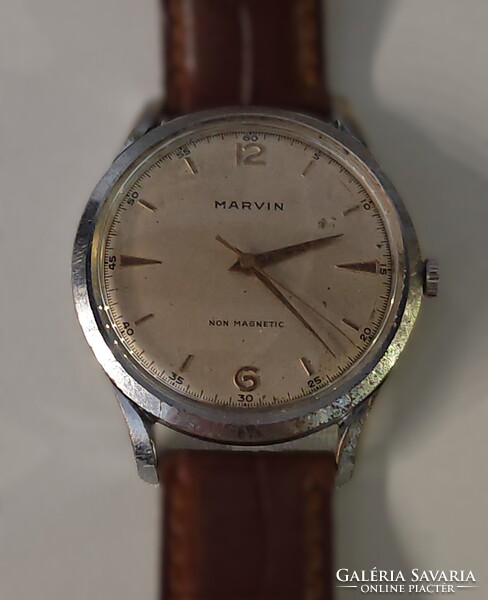 Marvin Non Magnetic vintage svájci karóra – kerek tok, 36 mm, szervizelt